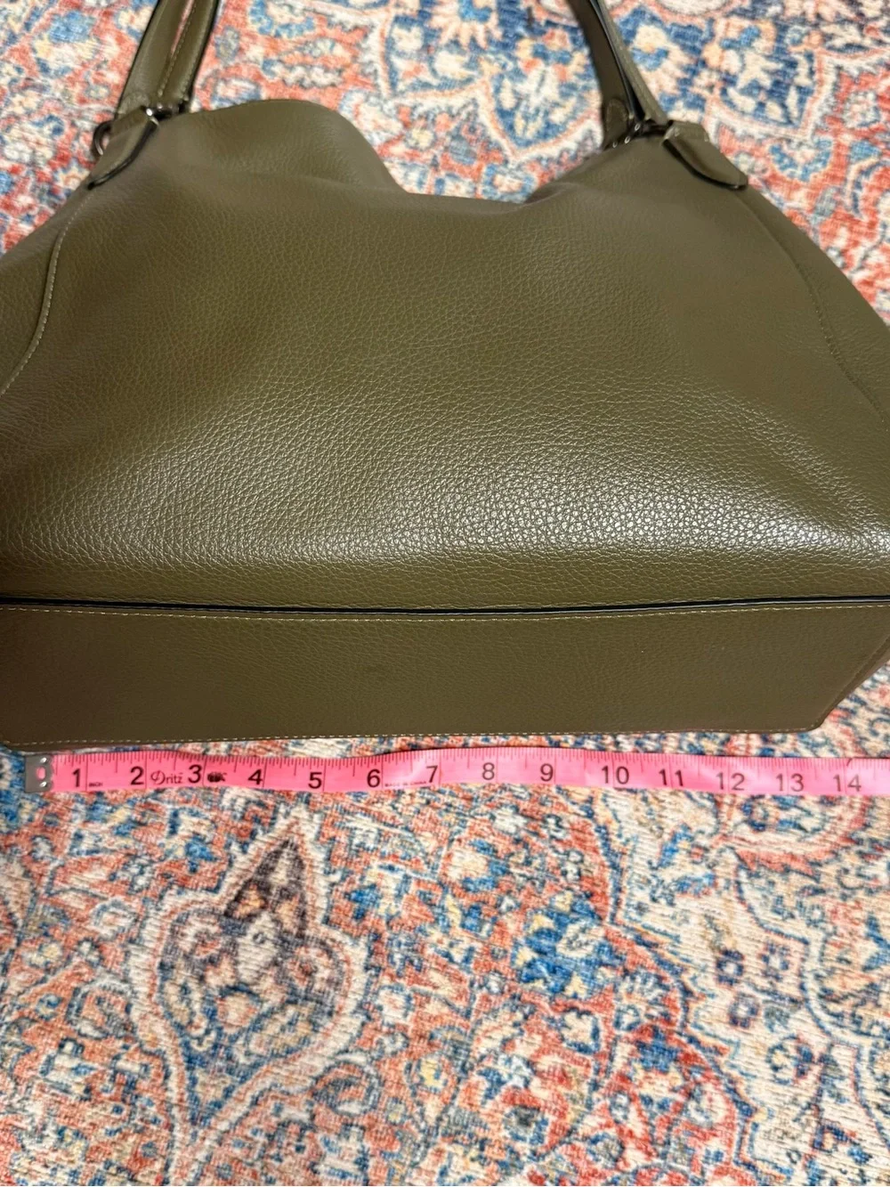 Coach Edie Pebbled Leather Shoulder Green